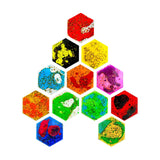 Maxbell 12x Sensory Soft Gel Liquid Toys Gifts Liquid Motion Toys for Teens Children Hexagon