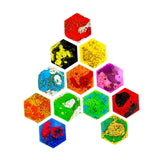 Maxbell 12x Sensory Soft Gel Liquid Toys Gifts Liquid Motion Toys for Teens Children Hexagon