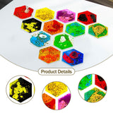 Maxbell 12x Sensory Soft Gel Liquid Toys Gifts Liquid Motion Toys for Teens Children Hexagon