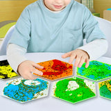 Maxbell 12x Sensory Soft Gel Liquid Toys Gifts Liquid Motion Toys for Teens Children Hexagon