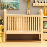 Maxbell 1/12 Scale Stylish Dollhouse Wooden Crib for Dollhouse Furniture Party Craft