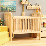 Maxbell 1/12 Scale Stylish Dollhouse Wooden Crib for Dollhouse Furniture Party Craft