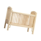 Maxbell 1/12 Scale Stylish Dollhouse Wooden Crib for Dollhouse Furniture Party Craft