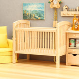 Maxbell 1/12 Scale Stylish Dollhouse Wooden Crib for Dollhouse Furniture Party Craft