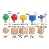 Maxbell Wooden Nuts and Bolt Staking Toy Educational for Kids Children Preschoolers