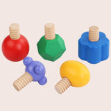 Maxbell Wooden Nuts and Bolt Staking Toy Educational for Kids Children Preschoolers