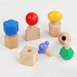 Maxbell Wooden Nuts and Bolt Staking Toy Educational for Kids Children Preschoolers