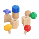 Maxbell Wooden Nuts and Bolt Staking Toy Educational for Kids Children Preschoolers