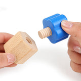 Maxbell Wooden Nuts and Bolt Staking Toy Educational for Kids Children Preschoolers