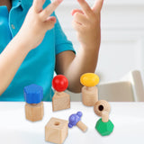 Maxbell Wooden Nuts and Bolt Staking Toy Educational for Kids Children Preschoolers