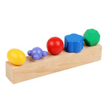 Maxbell 5 Pieces Wooden Nuts and Bolts Staking Toys Insert Blocks Screw for Children