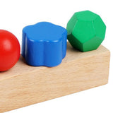 Maxbell 5 Pieces Wooden Nuts and Bolts Staking Toys Insert Blocks Screw for Children