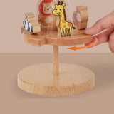 Maxbell Baby Rotating Toy Brain Development Wooden Toy for 12-18 Months Party Favors