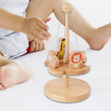 Maxbell Baby Rotating Toy Brain Development Wooden Toy for 12-18 Months Party Favors
