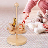 Maxbell Baby Rotating Toy Brain Development Wooden Toy for 12-18 Months Party Favors