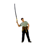 Maxbell 1/64 Scale Male Angler Figure Photography Props Decoration Fishing Character Casting Fishing Rod