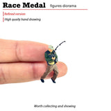Maxbell 1/64 Scale Male Angler Figure Photography Props Decoration Fishing Character Pull Fishing Rod