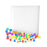 Maxbell 60 Pieces Geometric Solids Geometry Helper 3D Teaching Aids Geometric Shapes