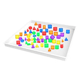 Maxbell 60 Pieces Geometric Solids Geometry Helper 3D Teaching Aids Geometric Shapes