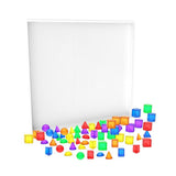 Maxbell 60 Pieces Geometric Solids Geometry Helper 3D Teaching Aids Geometric Shapes