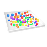 Maxbell 60 Pieces Geometric Solids Geometry Helper 3D Teaching Aids Geometric Shapes