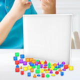 Maxbell 60 Pieces Geometric Solids Geometry Helper 3D Teaching Aids Geometric Shapes