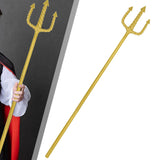 Maxbell Trident Gifts for Halloween Decor Sturdy Versatile Cosplay Role Play 48 inch Gold