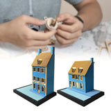 Maxbell 1/35 HO House Building Assembled Model for Layout Sand Table Micro Landscape 30cmx20cmx44.6cm