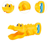 Maxbell Sand Grabber Lightweight Portable Sand Digger for Summer Indoor Children Crocodile Yellow