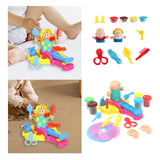 Maxbell Color Clay Haircut Playset DIY Cut Stylist for Birthday Girls Childrens Day Medium