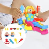 Maxbell Color Clay Haircut Playset DIY Cut Stylist for Birthday Girls Childrens Day Medium