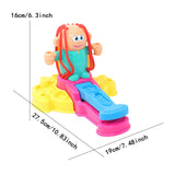 Maxbell Color Clay Haircut Playset DIY Cut Stylist for Birthday Girls Childrens Day Large