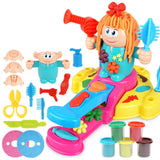 Maxbell Color Clay Haircut Playset DIY Cut Stylist for Birthday Girls Childrens Day Large