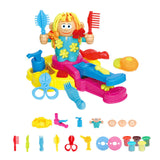 Maxbell Color Clay Haircut Playset DIY Cut Stylist for Birthday Girls Childrens Day Large