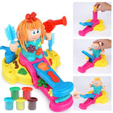Maxbell Color Clay Haircut Playset DIY Cut Stylist for Birthday Girls Childrens Day Large