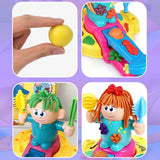 Maxbell Color Clay Haircut Playset DIY Cut Stylist for Birthday Girls Childrens Day Large