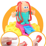 Maxbell Color Clay Haircut Playset DIY Cut Stylist for Birthday Girls Childrens Day Large