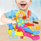 Maxbell Color Clay Haircut Playset DIY Cut Stylist for Birthday Girls Childrens Day Large