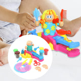 Maxbell Color Clay Haircut Playset DIY Cut Stylist for Birthday Girls Childrens Day Large