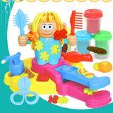 Maxbell Color Clay Haircut Playset DIY Cut Stylist for Birthday Girls Childrens Day Large