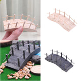 Maxbell Dollhouse Wooden ARCH Bridge Micro Scene Accessory Arch Bridge Figurine Wood