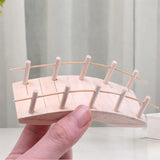 Maxbell Dollhouse Wooden ARCH Bridge Micro Scene Accessory Arch Bridge Figurine Wood