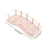 Maxbell Dollhouse Wooden ARCH Bridge Micro Scene Accessory Arch Bridge Figurine Wood