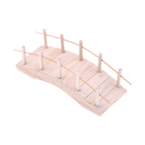 Maxbell Dollhouse Wooden ARCH Bridge Micro Scene Accessory Arch Bridge Figurine Wood