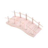 Maxbell Dollhouse Wooden ARCH Bridge Micro Scene Accessory Arch Bridge Figurine Wood