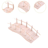 Maxbell Dollhouse Wooden ARCH Bridge Micro Scene Accessory Arch Bridge Figurine Wood