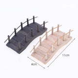 Maxbell Dollhouse Wooden ARCH Bridge Micro Scene Accessory Arch Bridge Figurine Wood