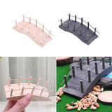 Maxbell Dollhouse Wooden ARCH Bridge Micro Scene Accessory Arch Bridge Figurine Wood