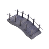 Maxbell Dollhouse Wooden ARCH Bridge Micro Scene Accessory Arch Bridge Figurine Gray
