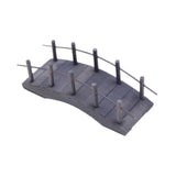 Maxbell Dollhouse Wooden ARCH Bridge Micro Scene Accessory Arch Bridge Figurine Gray